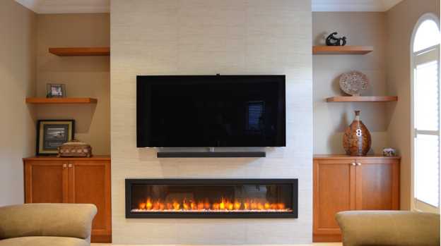 Electric Fireplace Mantel With 7 Tail Lights